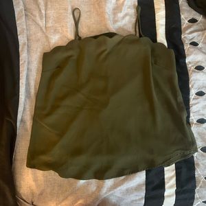 Olive green tank top